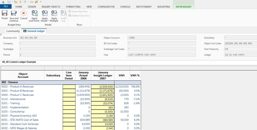Data Input Overview Data entry into the input forms that have already been created can be done from within Reporting, Console, Budgeting or Budgeting Lite.