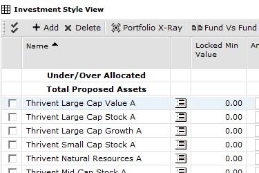 Selecting Investments for a Proposal How do I use the Proposed Portfolio tab?