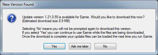 Earnie 32 Summer 2014 Release - Version 1.21.60 Auto Download We have added a new method of downloading software updates.