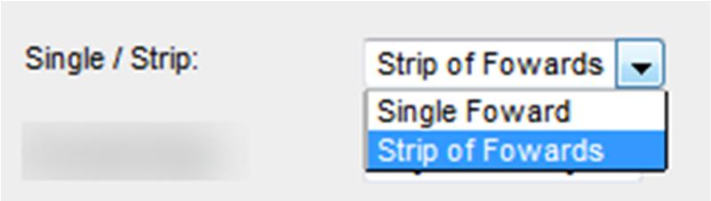 If the deal is a strip simply choose strip from the Single/Strip dropdown.