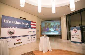 Election Night The American Chamber of Commerce in Albania organized its third American Election Night event, inviting members and the American community in Tirana to meet and follow the live