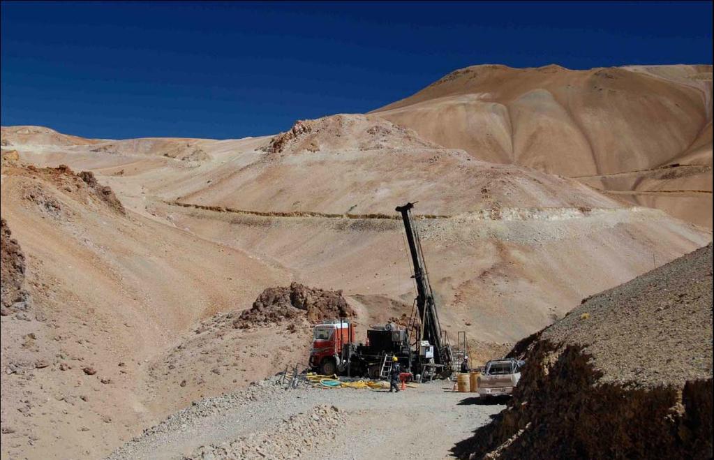 Catalina Resources PLC Drilling at la Falda Diamond drilling on the Porphyry