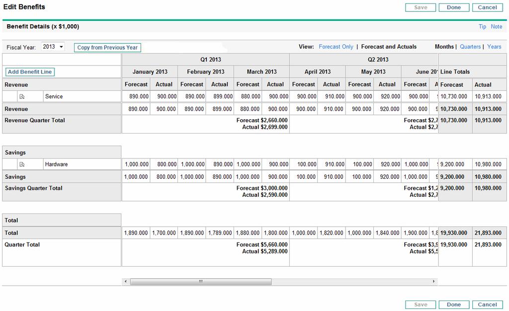 2. By default, the current fiscal year is displayed but you can use the drop-down list in the Fiscal Year field to select a different fiscal year.