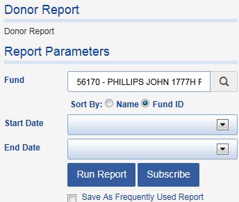 Report Parameters and Running the Report Report parameters allow you to specify the data to be included in the report.