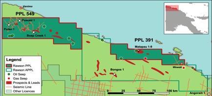 PPL s 391, 549 & APPL 594 Aitape Basin PPL 391 Matapau oil accumulation ignored for the last 50 years offers short transition potential into production Close to coast