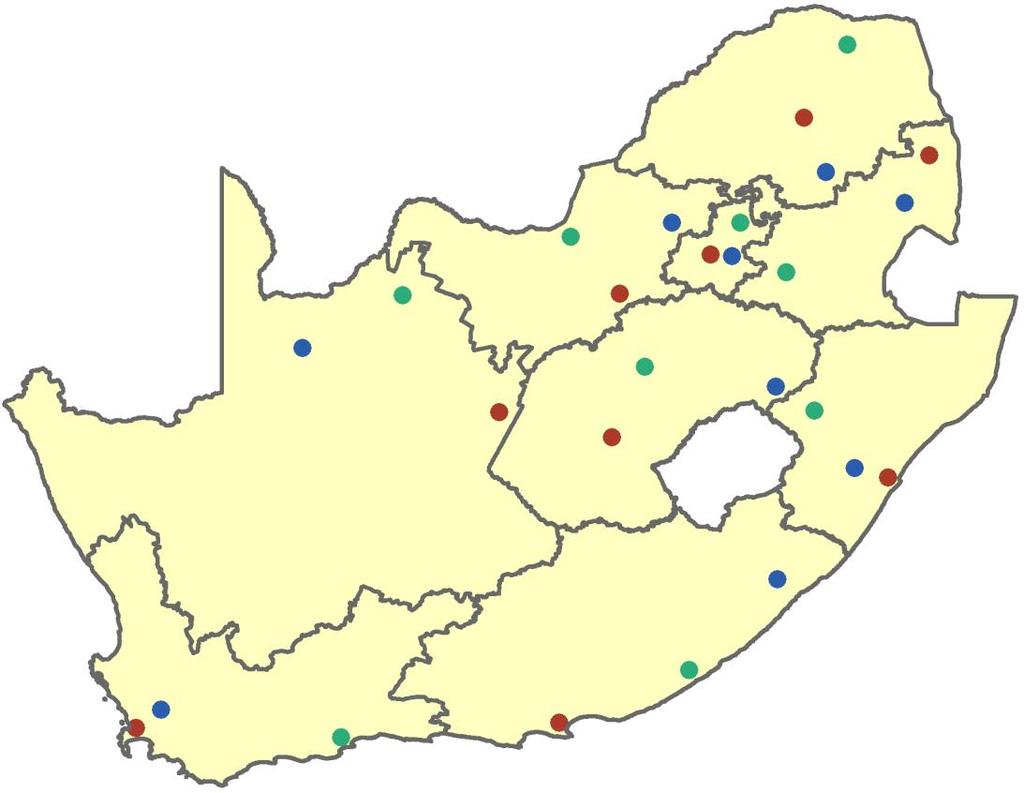Sewerage and sanitation consumer units: 2015 Top 3 municipalities per province EC 1. Nelson Mandela Bay (334 275) 2. O.R. Tambo DM (317 043) 3. Buffalo City MM (218 101) FS 1. Mangaung MM (176 460) 2.