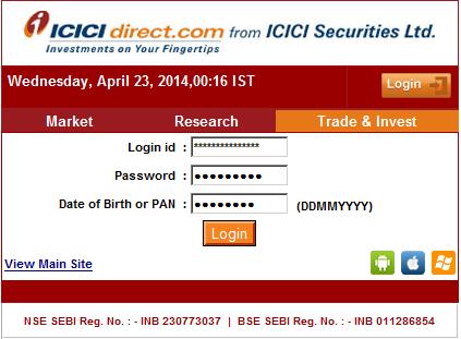 A) Purchase: Visit https://secure.icicidirect.