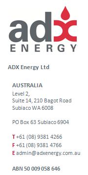 ASX Release 4 December 2017 ADX Secures US$ 2 million investment to commence Romanian Appraisal Program ADX Energy Ltd (ASX Code: ADX) is pleased to announce it has signed an agreement with Reabold