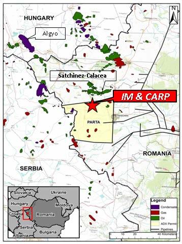 Parta Appraisal Program Background A recently acquired 3D seismic in the northern part of the ADX-operated 1,221 sqkm Parta license in Western Romania (Figure 1) has enabled ADX to delineate a number
