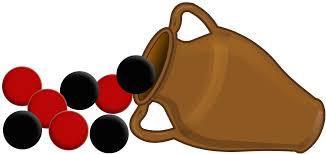 Example Equal number of black and red balls in an urn p = 1-p = 0.