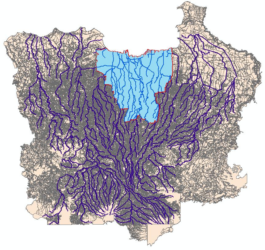 Land-use and River Network