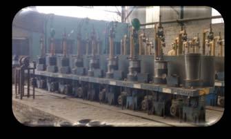 Wire Drawing Section: After processing of DC Continuous materials moved towards Wire Rod Block Mill for producing of wire rod. It has six stands Block and maintained the size as per size standard.