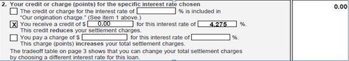 borrower and the amount of the credit and interest rate is entered. The total is then shown in the column on the right.