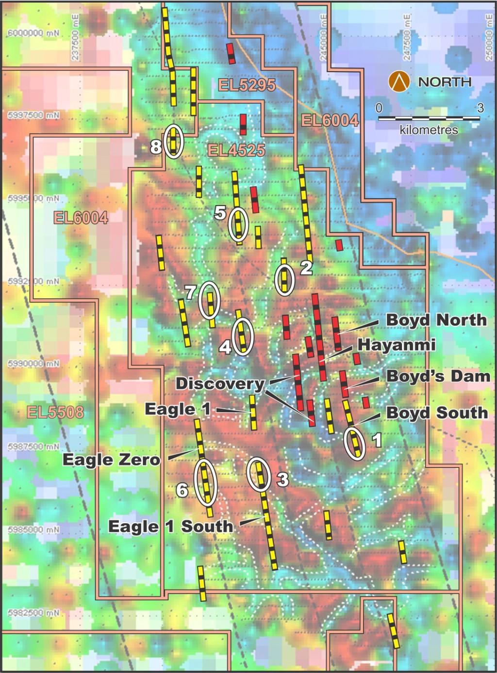 Lifting the Cover Gravity Survey First Vertical derivative shows known gold channels Other potential gold zones