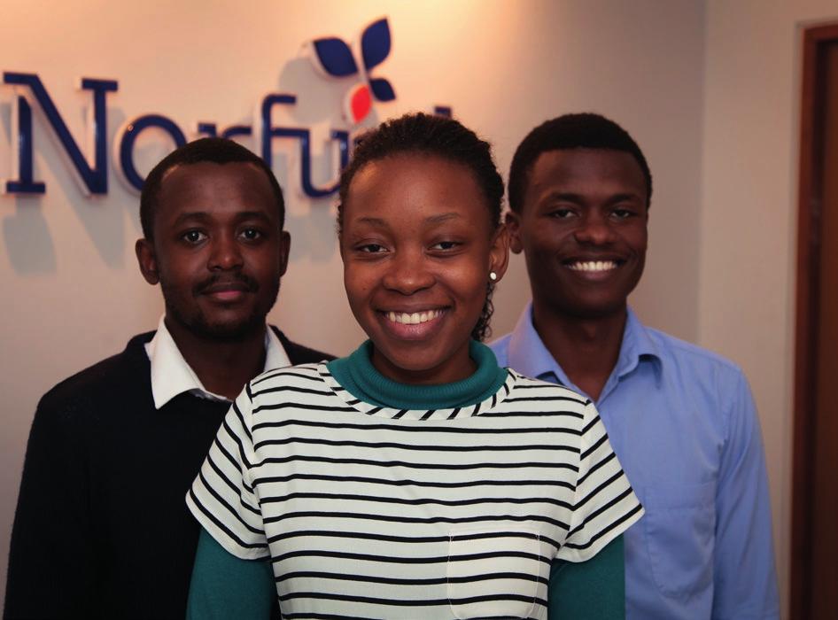 THIS IS NORFUND Marcson K. Baker, Jessica R. Matsinhe and Donald M Kariuki are trainees at Norfund s offices in Johannesburg, Maputo and Nairobi. ORGANISATION INVESTMENT EXPERTISE.