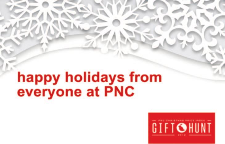 Here s wishing you a very happy holiday season! It s a PNC tradition to calculate the cost of the 12 gifts mentioned in the carol The Twelve Days of Christmas.