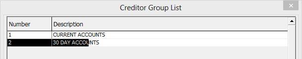 Once the required supplier or group has been selected, click on the New Pay button to display the green New Payment line at the top of the window.