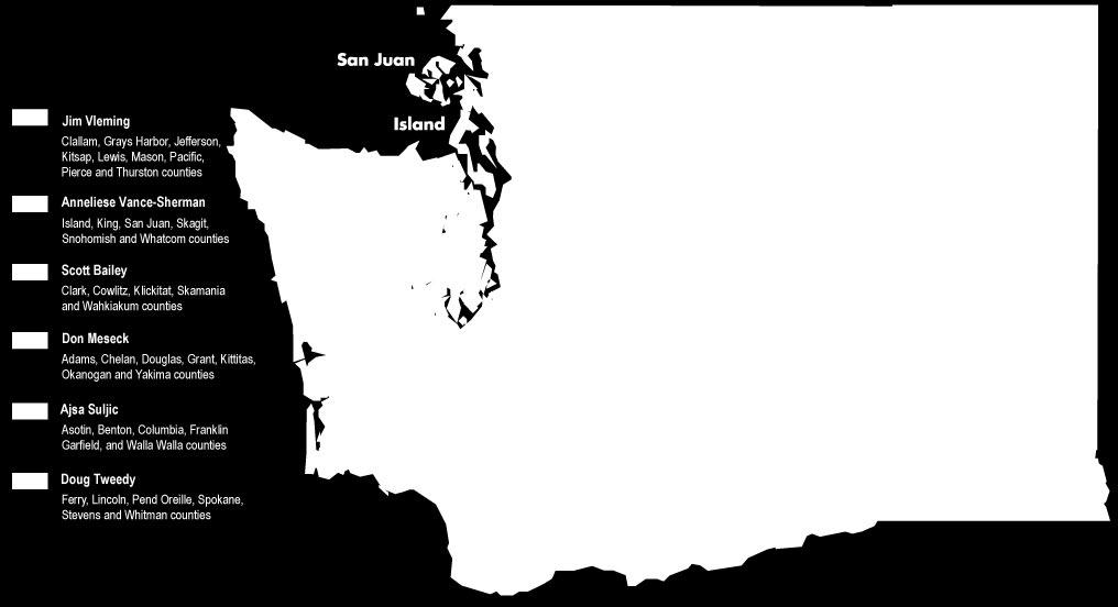 Get in touch with your regional economist to get the local information you need. Washington state regional labor economist reporting areas Statewide labor economist: Paul Turek, Ph.D. pturek@esd.wa.