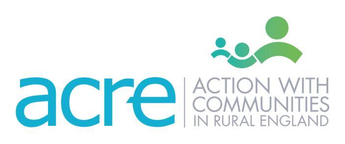 About Action with Communities in Rural England (ACRE) Appendix A: Area and Dataset Definitions Action with Communities in Rural England is the national umbrella body for the 38 charitable local