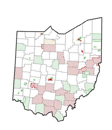 Within Ohio, several areas of the state are considered medically underserved, shown in the map below.