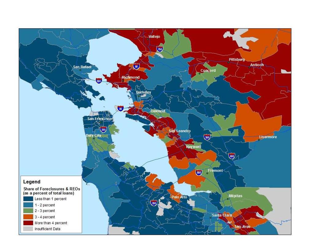 Bay Area Data Maps Neighborhoods Affected by Concentrated Foreclosures
