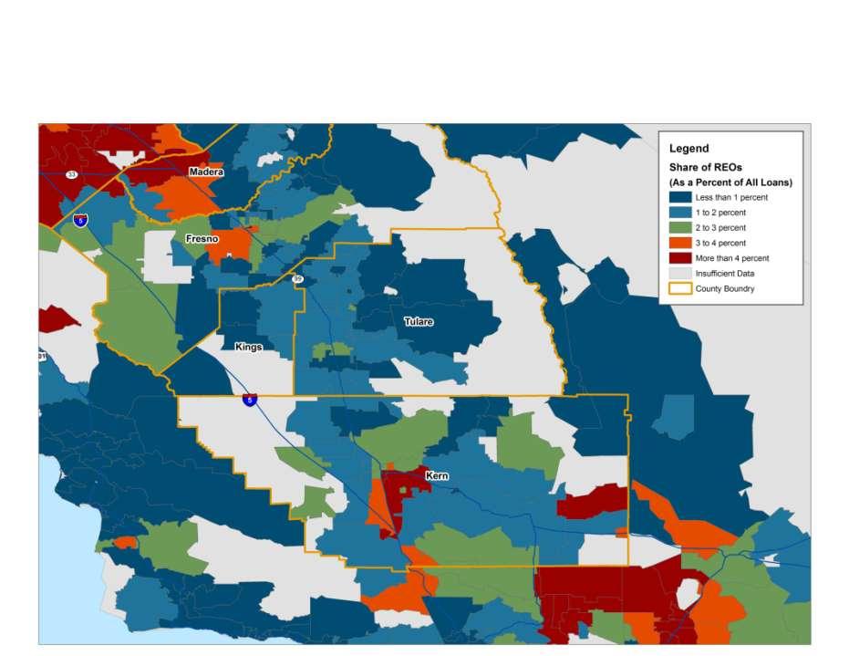 Southern Central California Data Maps Concentration of REO Properties February 2009 Source: McDash
