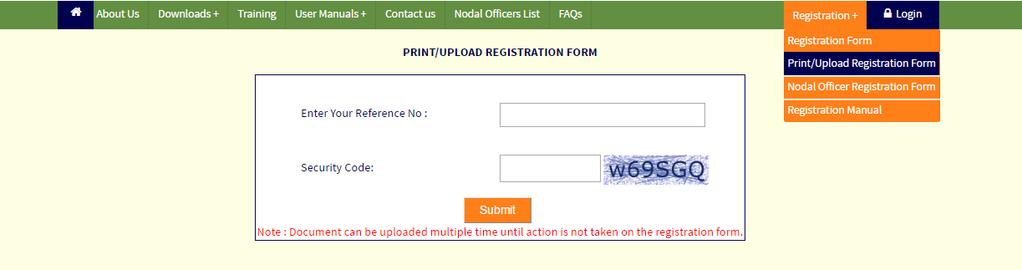 5. Take the print-out of the filled form and upload the scanned signed copy of the form on the Bhavishya website.