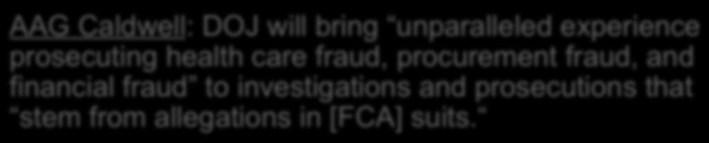 and financial fraud to investigations and prosecutions that stem from