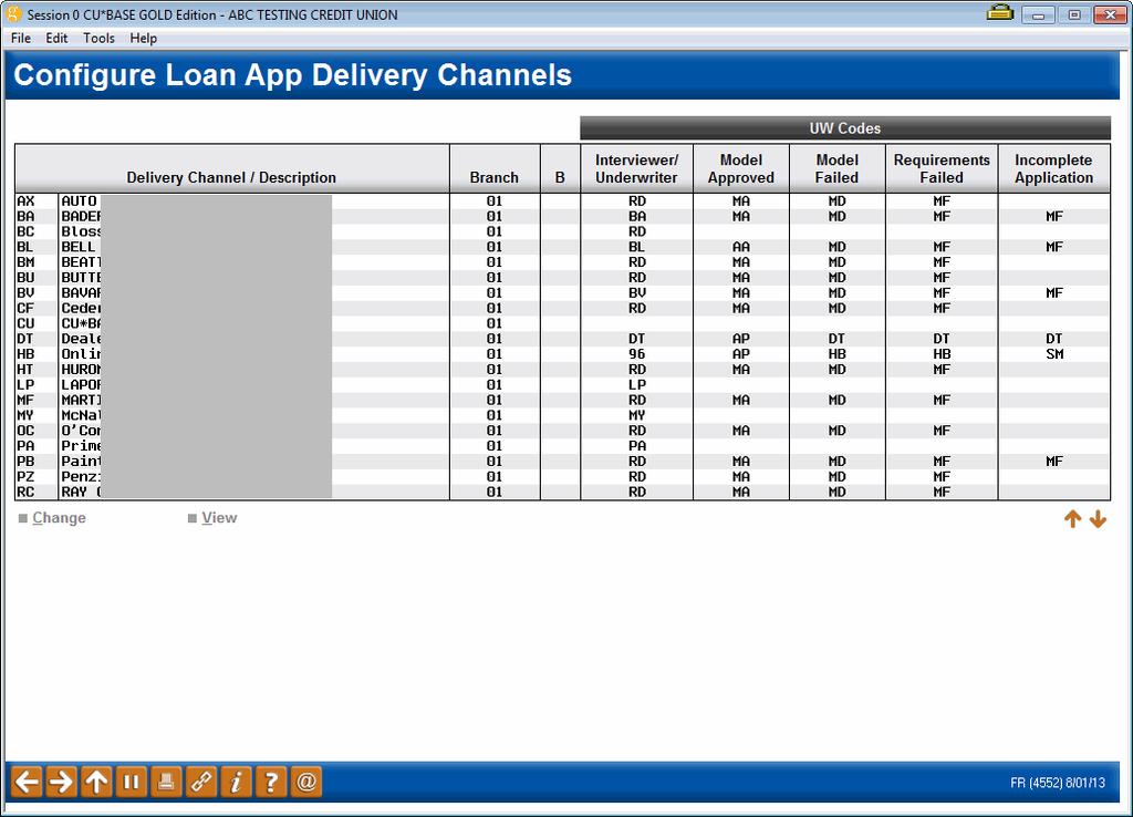 CONFIGURING LOAN DELIVERY CHANNELS One of the unique features of the CU*BASE loan application processing system is that it can handle applications that come from many different sources.
