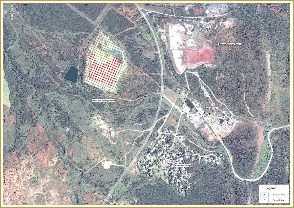 Review of the Barberton Gold Tailings Retreatment Project Satellite image showing the Bramber tailings dump (top