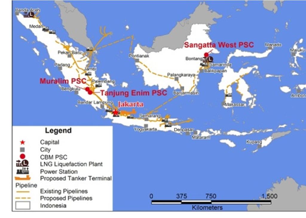 on scale -Bontang LNG Tanjung Enim / Muralim (Indonesia): exploration 2011: exploration data;