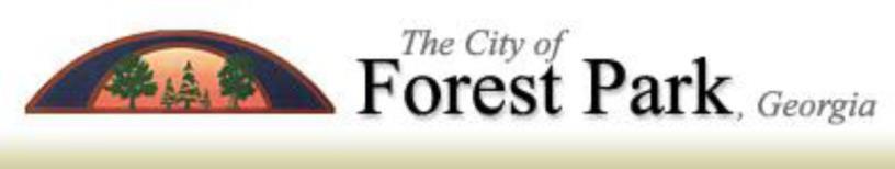 OWNER : THE CITY OF FOREST PARK PLANNING, BUILDING AND ZONING DEPARTMENT JONATHAN JONES, DIRECTOR 785 Forest Parkway Forest Park, GA 30297