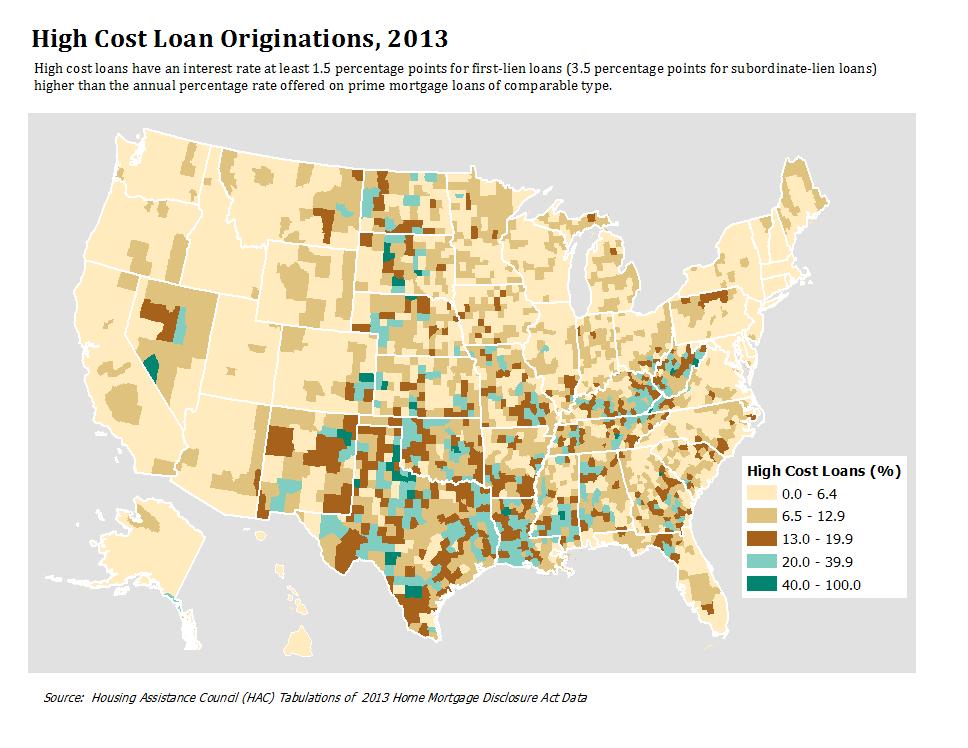 To see how many High Cost loans were made in your county, access an interactive version of this map at HAC s Mapping Rural America application: http://hac.maps.arcgis.com/home/webmap/viewer.html?