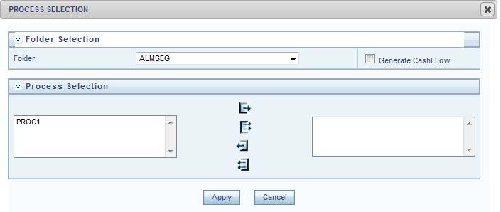 2. Select the folder from the drop down list adjacent to the Folder field. The available processes are displayed under the Process Selection grid. 3.