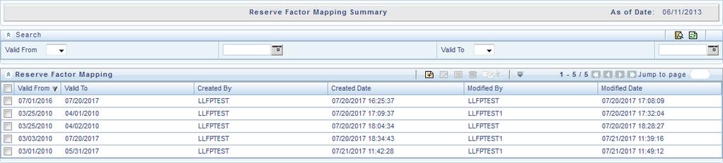 workflow, execute the Reserve Adjustment process. Only those users who are mapped to LLFP Analyst User Group are able to Create Reserve Mappings and submit for approval. 15.3.
