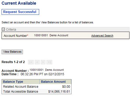 To access the Balance Reporting module: 1. Click the Balances link on the navigation bar. 2.