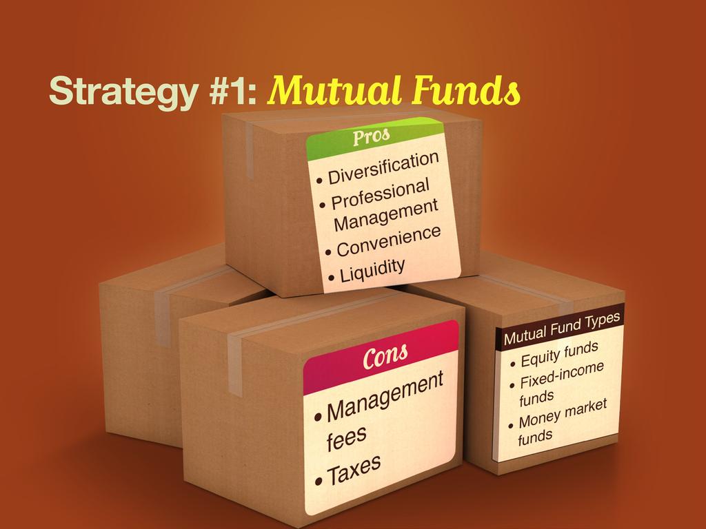 Slide 14 Mutual funds accumulate a pool of money that is invested to pursue the objectives stated in the fund s prospectus.