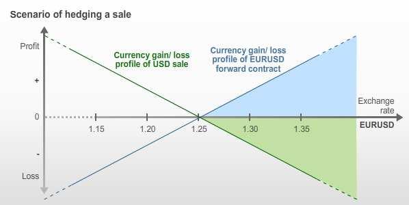 exchange rate fluctuations. The forward FX contract locks in the exchange rate at which the US dollars to be received in August can be sold for euros.