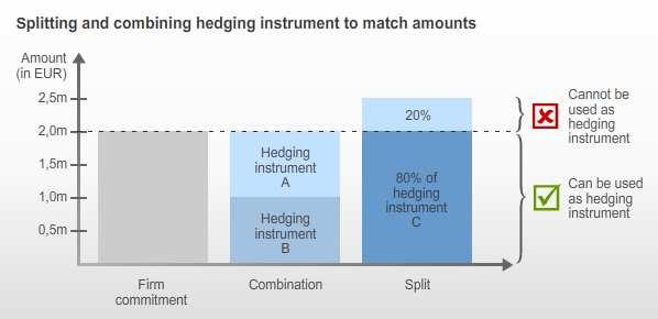 Detail: Hedging Instruments in Hedge Accounting Explanation Hedging instruments are used to offset the currency risk caused by the item that needs to be hedged e.g., a sales or purchase contract denominated in foreign currency.