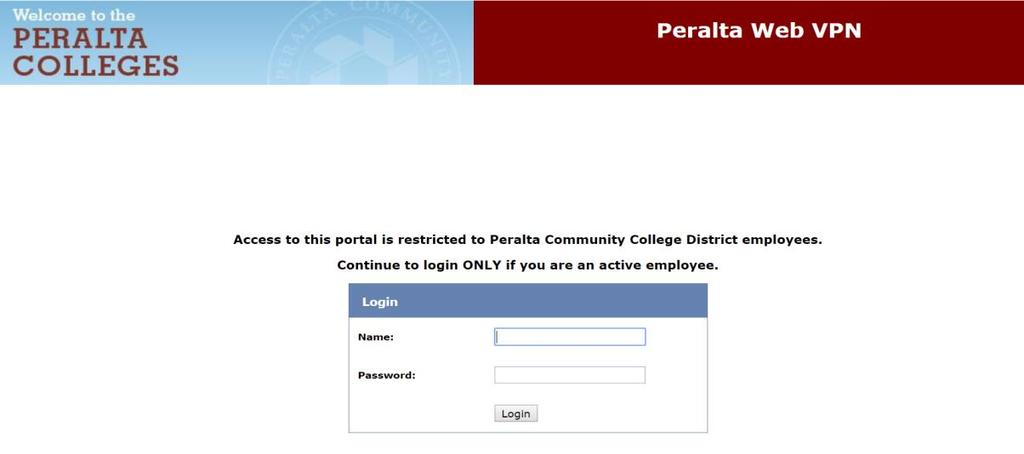 Log on to ONEPeralta (cont d) Turn on VPN 2. Web / Browser a.
