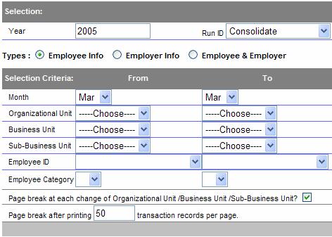 Summary Reports Though the reports can summarized the pay transactions, you can still get the monthly figures based on your selection criteria.
