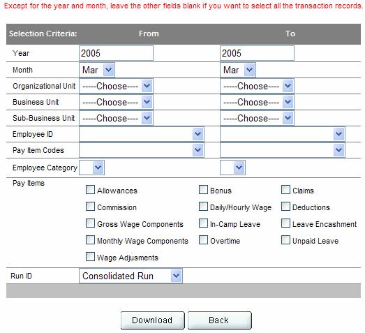Pay Items Data Fig. 5-13 The selection screen allows you to download specifically those Pay Items that you need to evaluate. On clicking download, you will a similar dialog screen as shown in Fig.