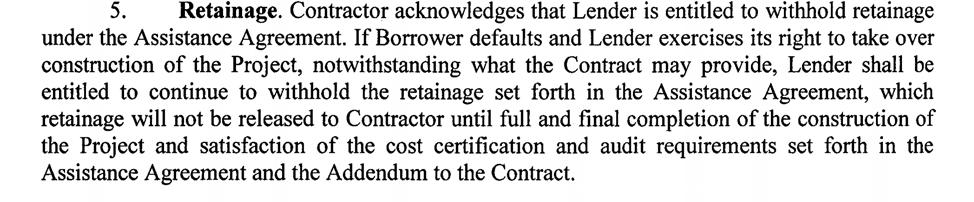 In addition, the Contractor s Consent also includes the following language: This means that DCA will require that the AIA G702/703 reflects the following: If the project completion is between 0-50%