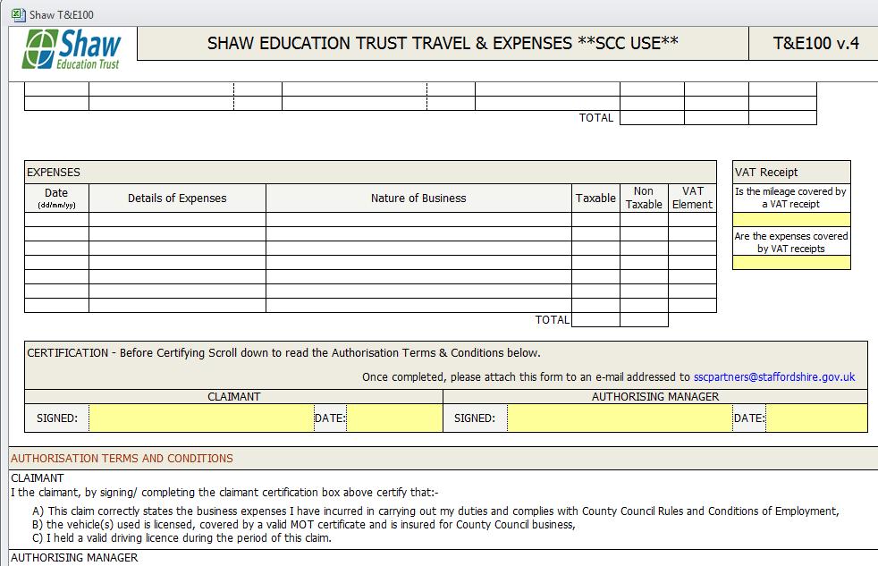 The Claimant should use the drop down box when clicking into Details of Expenses to identify the type of expenditure