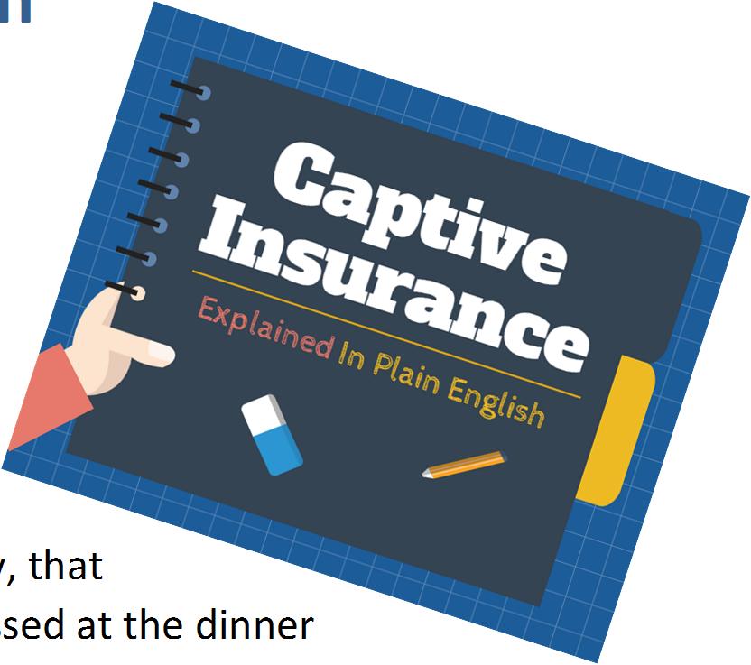 Captive Insurance Explained in Plain English If you re at all familiar with captive insurance, you know that it is often described as a robust, sophisticated alternative risk planning strategy.