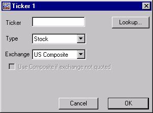 Ticker Select menu Display / Chart / Historic / Ticker vrs Ticker Enter the ticker symbol and press ENTER. Enter the second symbol and press ENTER again. ❷ Compare prices from a certain past date.