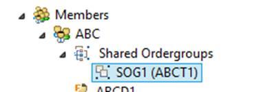 The Shared OrderGroup is created but not enabled as indicated by the No symbol.
