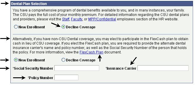 How do I enroll in a Dental Flex Cash plan? The New Enrollment page 1. Follow steps 1 and 2 