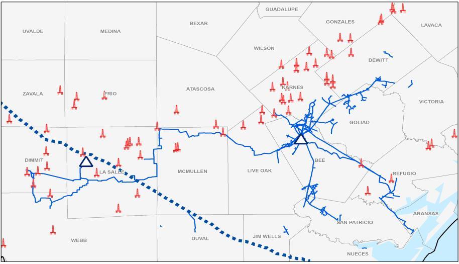 North Texas and SouthTX North Texas consists of 478 MMcf/d processing capacity in the Barnett Shale and Marble Falls play Primarily POP contracts with fee-based components To be connected to Grand