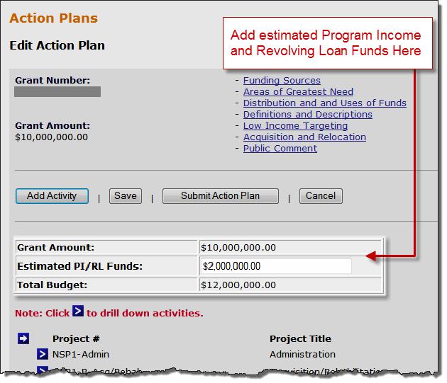 PI: Budgets at the Grant Level Estimate the amount of Program Income the grant will receive over